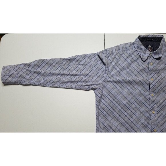 Southbridge New York London Long Sleeve Blue Striped Button Up Shirt Men's XL - Picture 10 of 13
